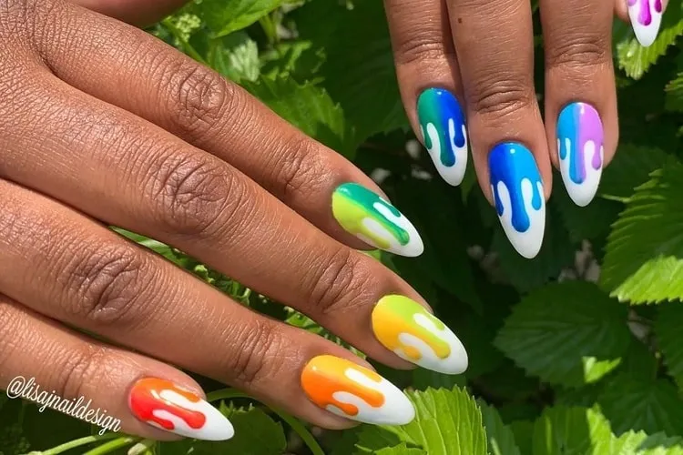 pride month acrylic nails