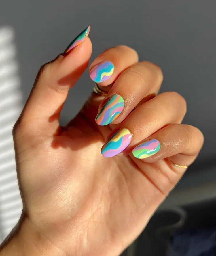 pride month nail art
