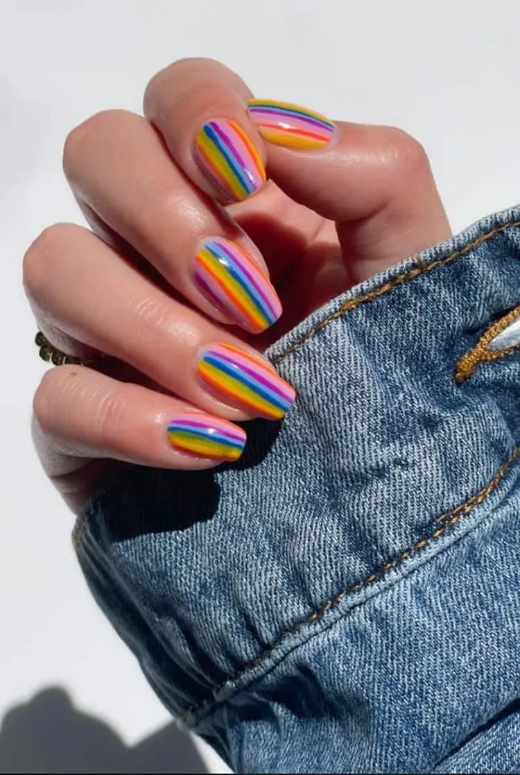 rainbow nails designs