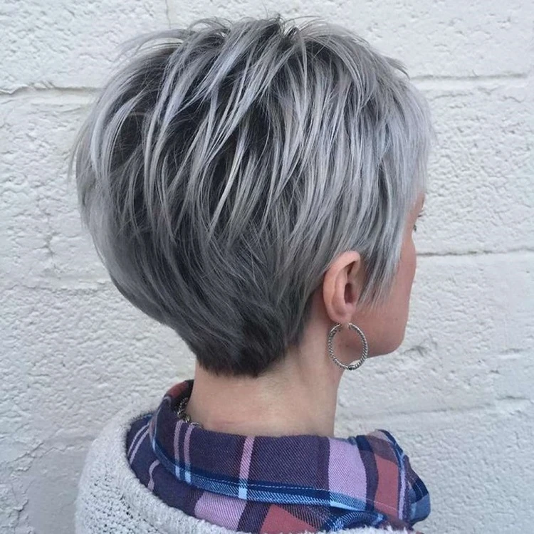 salt and pepper short haircuts for older women over 60