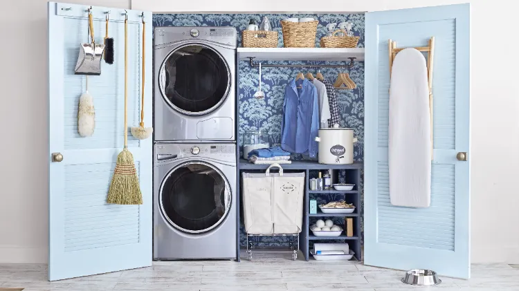 save floor space how to organize laundry rooms in house