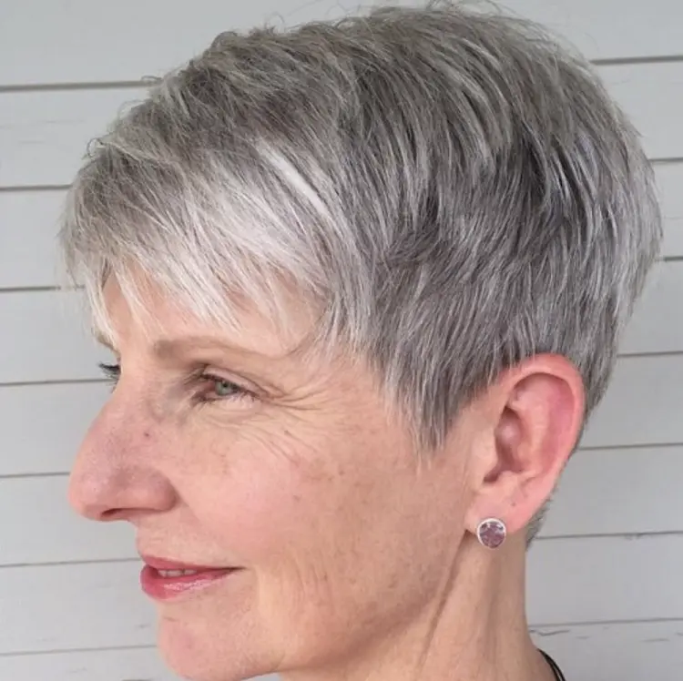 short haircuts for women over 60 with thick hair
