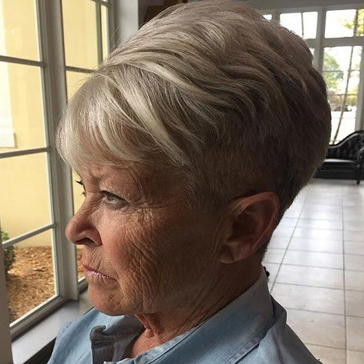 side bangs and undercut haircutrs for older women over 60