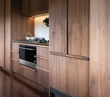 walnut frameless kitchen cabinets interior design trends 2023