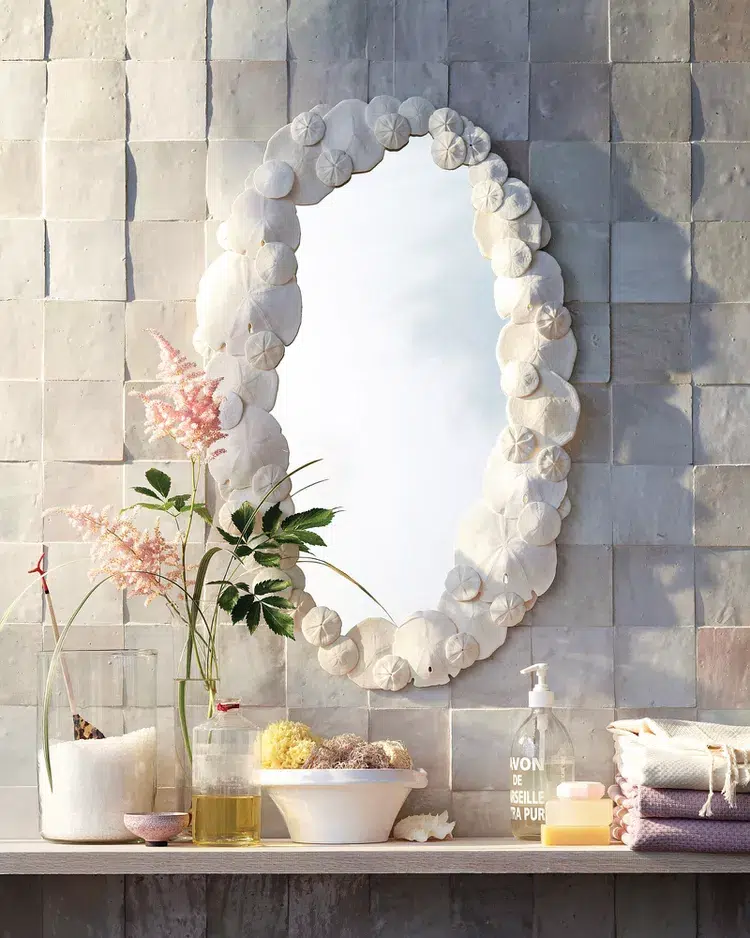 diy sheashells mirror frame fun easy craft ideas home decoration