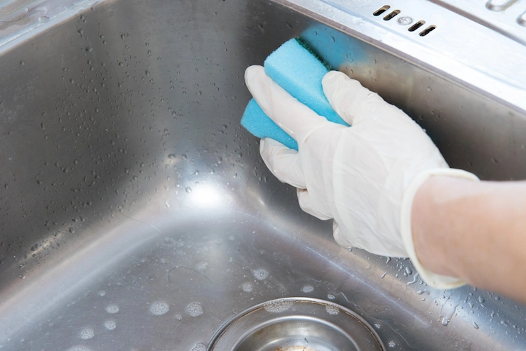 disinfect your sink weekly