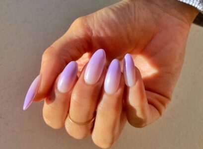 almond lavender ombre nails 2023