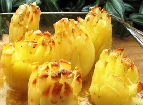 beer snacks recipes potato flowers with cheese