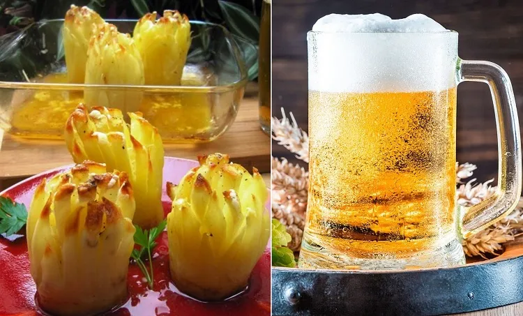 beer snacks recipes potato flowers with cheese tasty companion for your beer