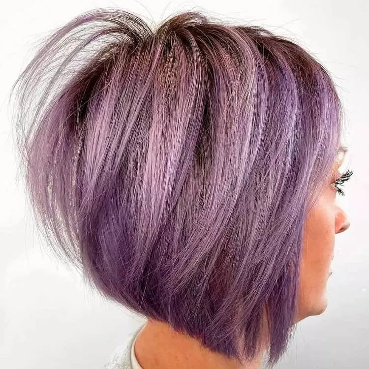 bixie haircut for women over 60 lavender pixie bob for older women