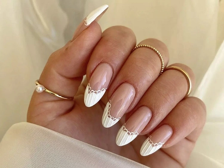 bridal nails wedding nails french manicure ideas