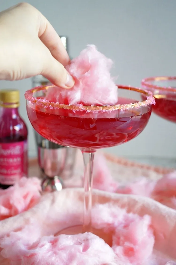 candy floss pink cocktail recipe