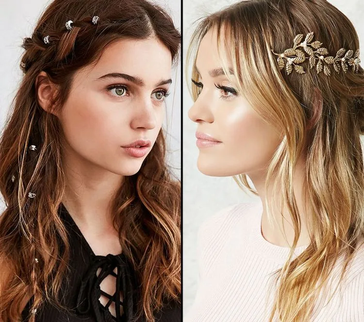 chic hairstyle with accessories