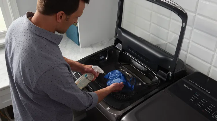 cleaning the exterior of your washer