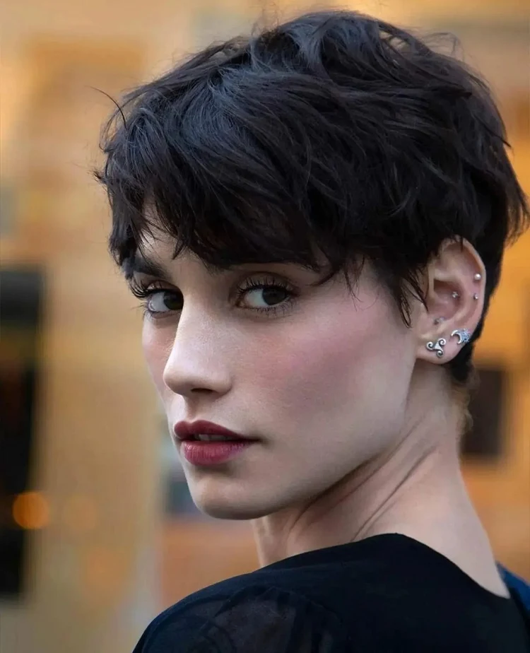 curly pixie haircut for thick hair