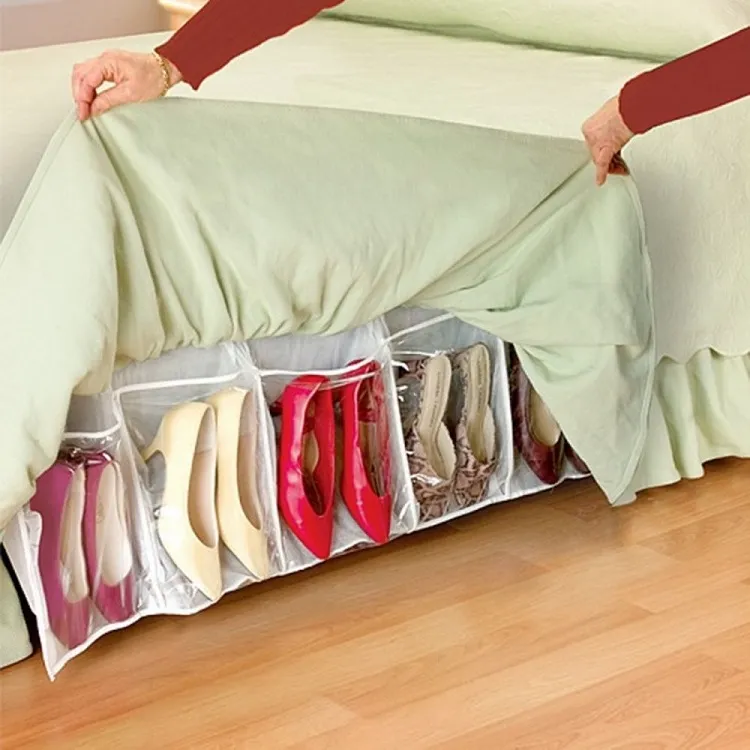 diy under bed storage ideas cover the bed