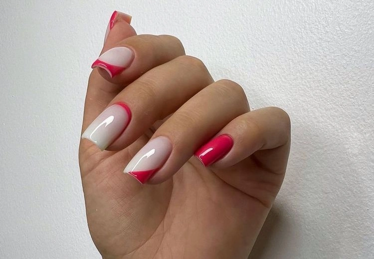 enhance milk nails with color accents in summer