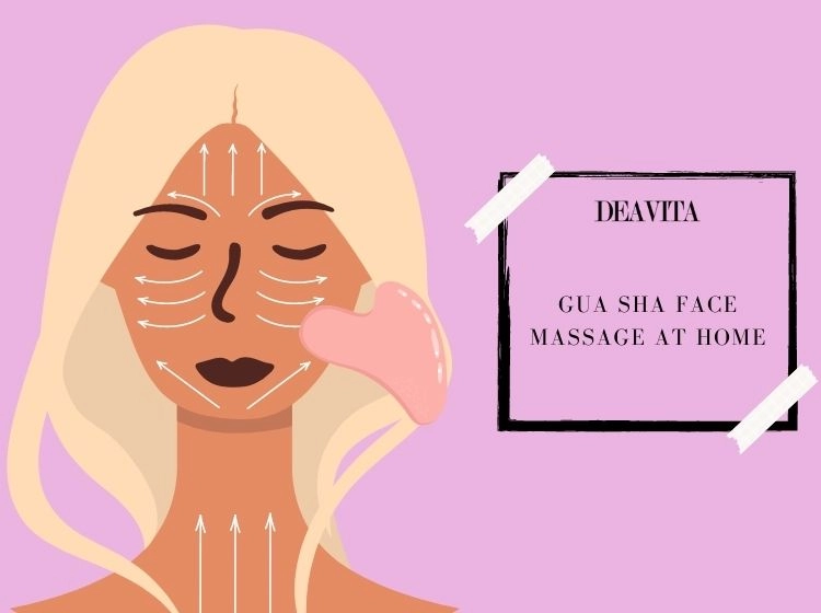 gua sha face massage at home lymphatic drainage steps anti aging