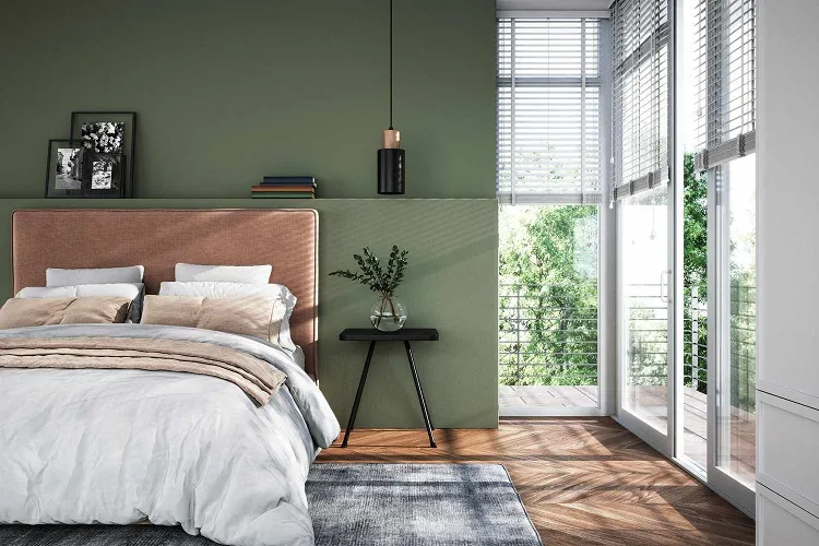 how to combine sage green with other colors in bedroom interior design