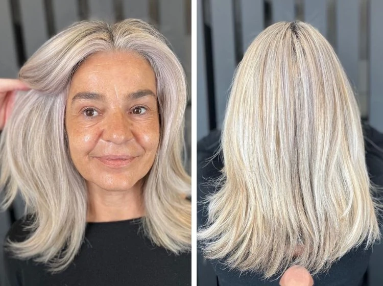 how to disguise grey hair with highlights 2023