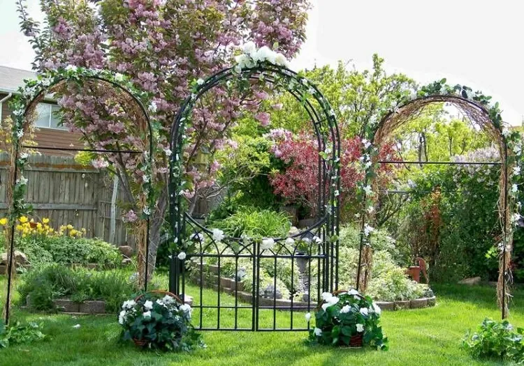 how to make garden arch trellis with art vision metal arch