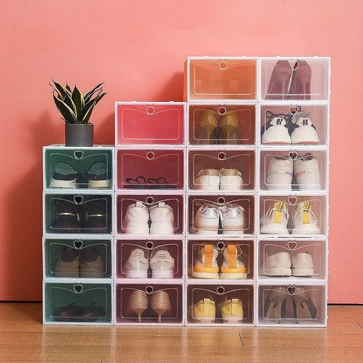 how to organize an entryway keep the shoes in the original boxes