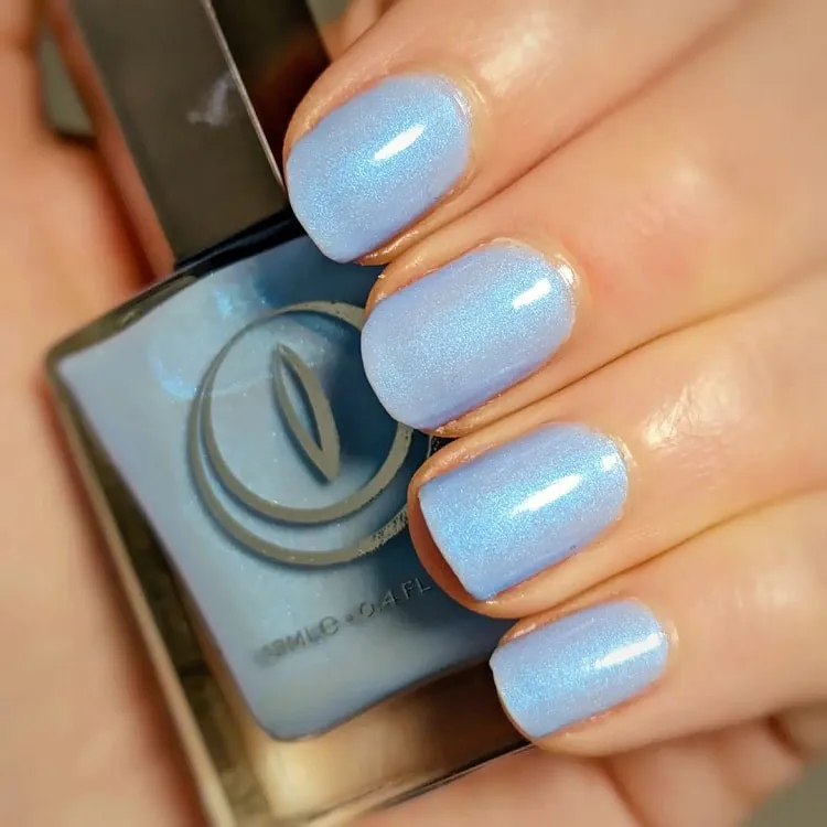 iridescent blueberry milk nails