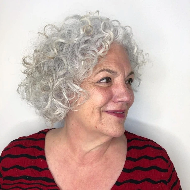 layered bob for older women with curly hair bob haircuts for women over 50 with curly hair