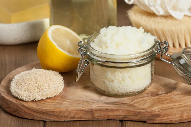 lemongrass sugar body scrub diy homemade remedies dry rough feet cracked skin