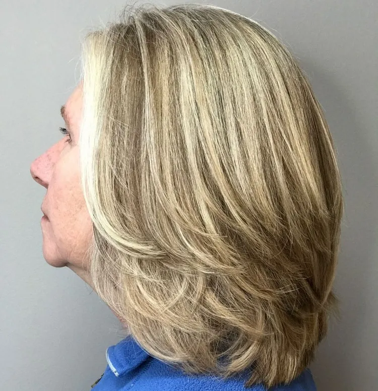 lob haircut for women over 60 with wispy layers