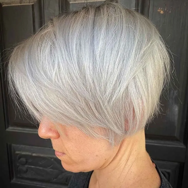 long platinum bixie for older ladies bixie haircut for women over 60