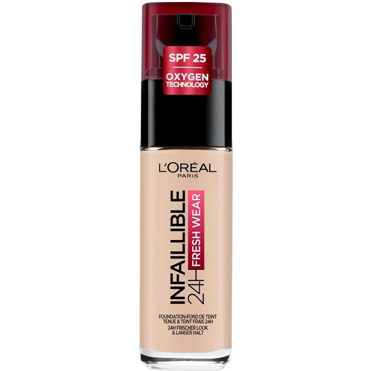 l'oreal paris infallible 24 hour fresh wear foundation spf 25 oxygen technology waterproof long lasting