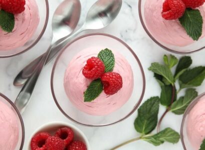 low carb vegan raspberry mousse 5 minute dessert recipe