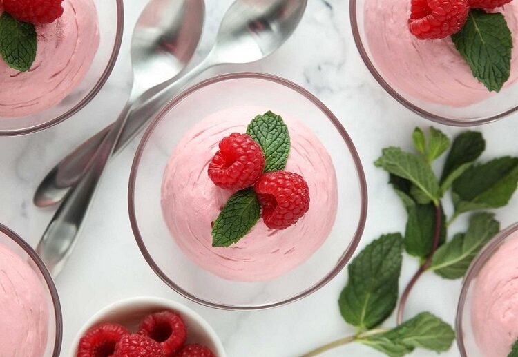 low carb vegan raspberry mousse 5 minute dessert recipe