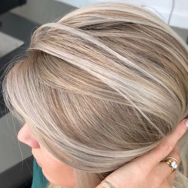 lowlights for grey hair for women over 50