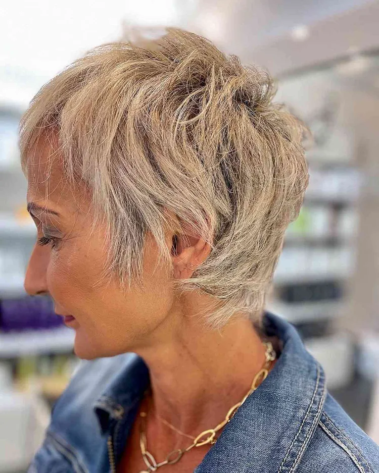 mixie hairstyle trend summer 2023 lively short hairstyles women over 50