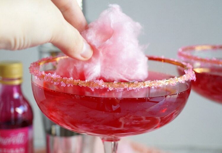 pink candy floss cocktail recipe drink