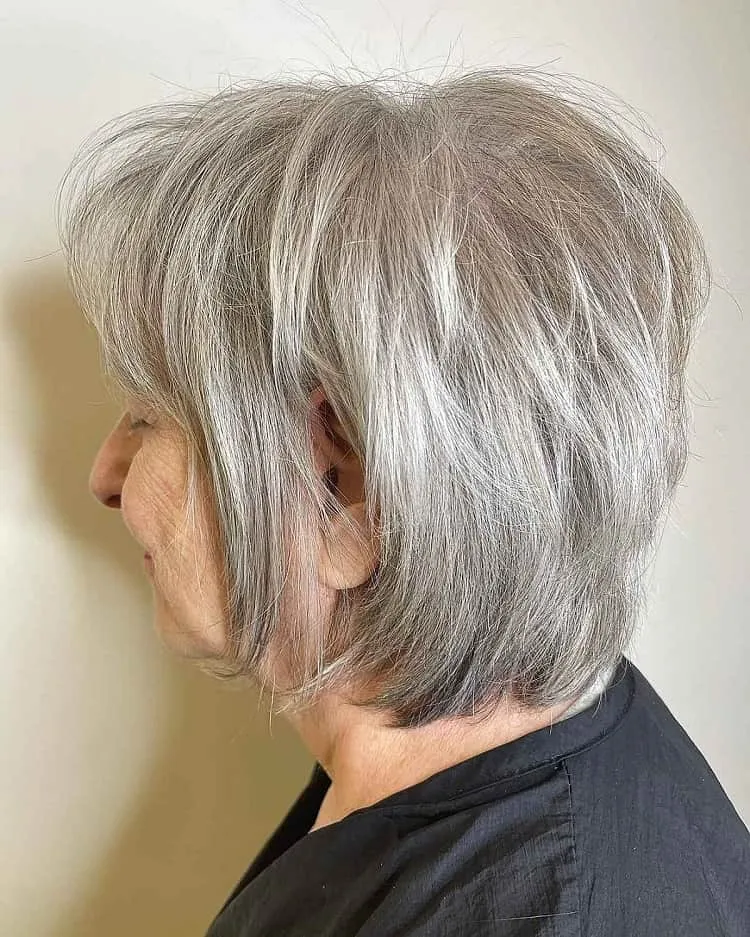 pixie bob haircut for thin hair long bixie with crown layers women over 60