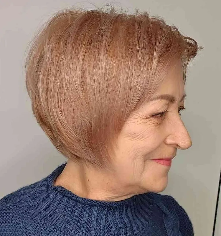 pixie cuts for older ladies with fine hair short wispy pixie bob for fine hair over 60