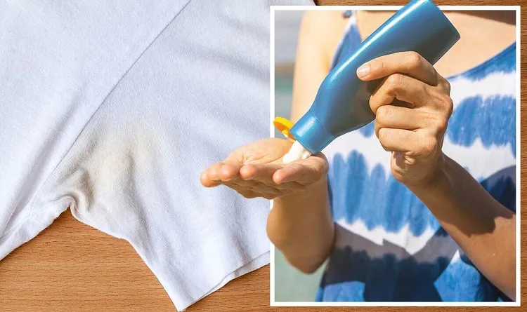 prevent sunscreen stains on clothes how to remove yellow sunscreen stains from white clothes
