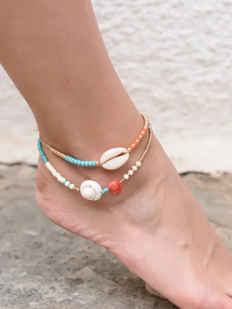 seashell craft ideas how to make jewellery diy ankle bracelet