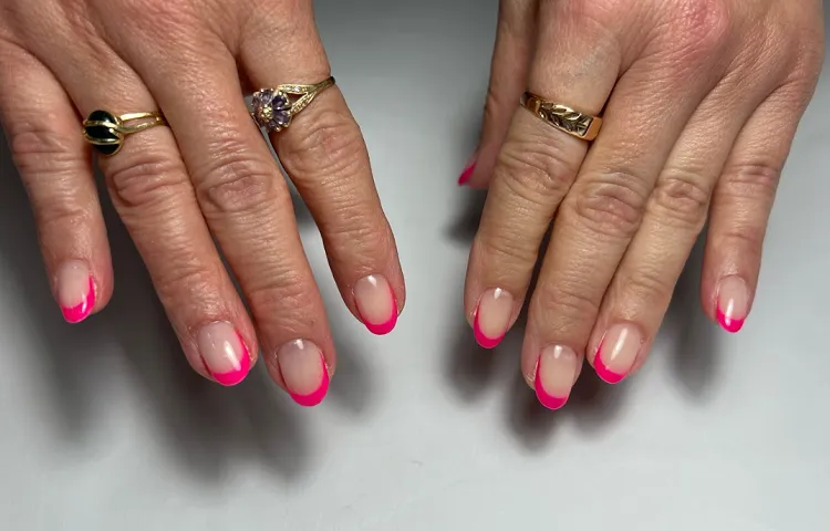 short squoval nails pink french tips summer manicure ideas july 2023 trends