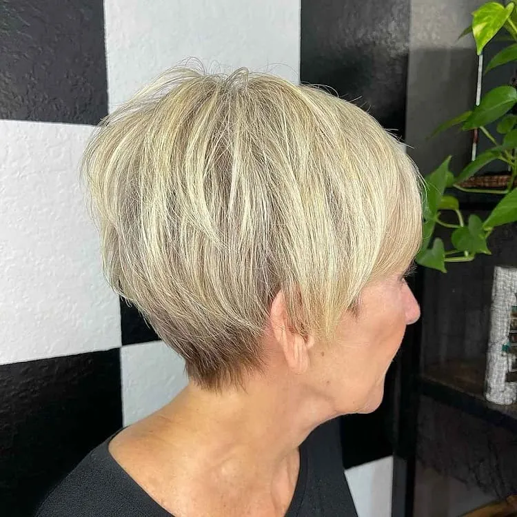 short stacked haircuts for over 60 textured bixie with stacked layers for ladies in their 60s