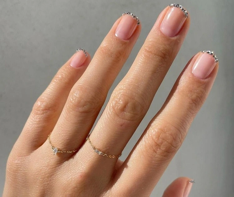 short wedding nails with diamonds simple wedding nails