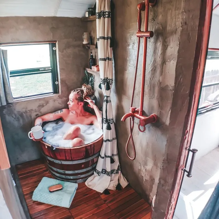 small bathtub camper interior ideas budget friendly diy