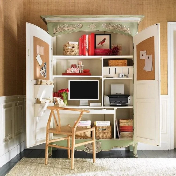 small home office space walk in closet