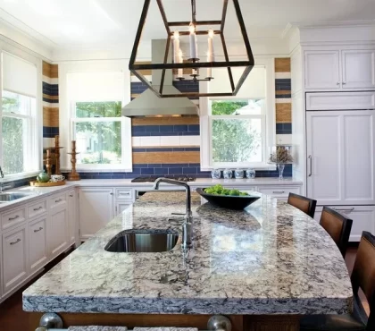 stone countertop kitchen island timeless designs
