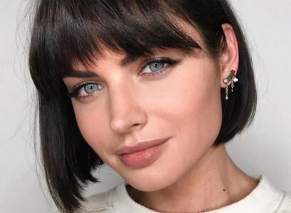 trending micro bob with bangs hairstyles 2023