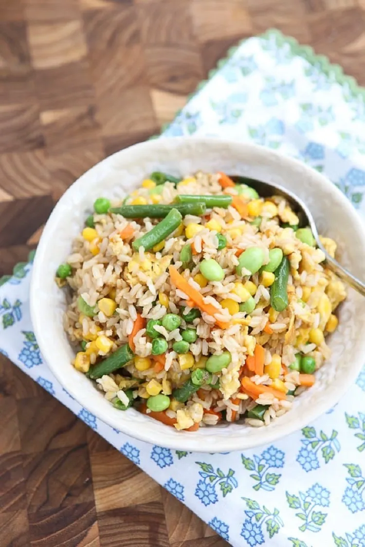 vegetable fried brown rice cheap easy healthy meals on a budget