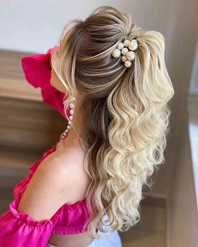 wedding hair accessories trends 2023 awesome half up hairstyles